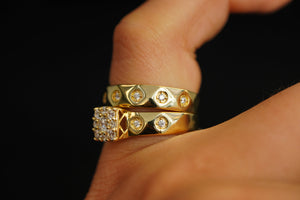 14k Circle & Square Women Matrimony Set