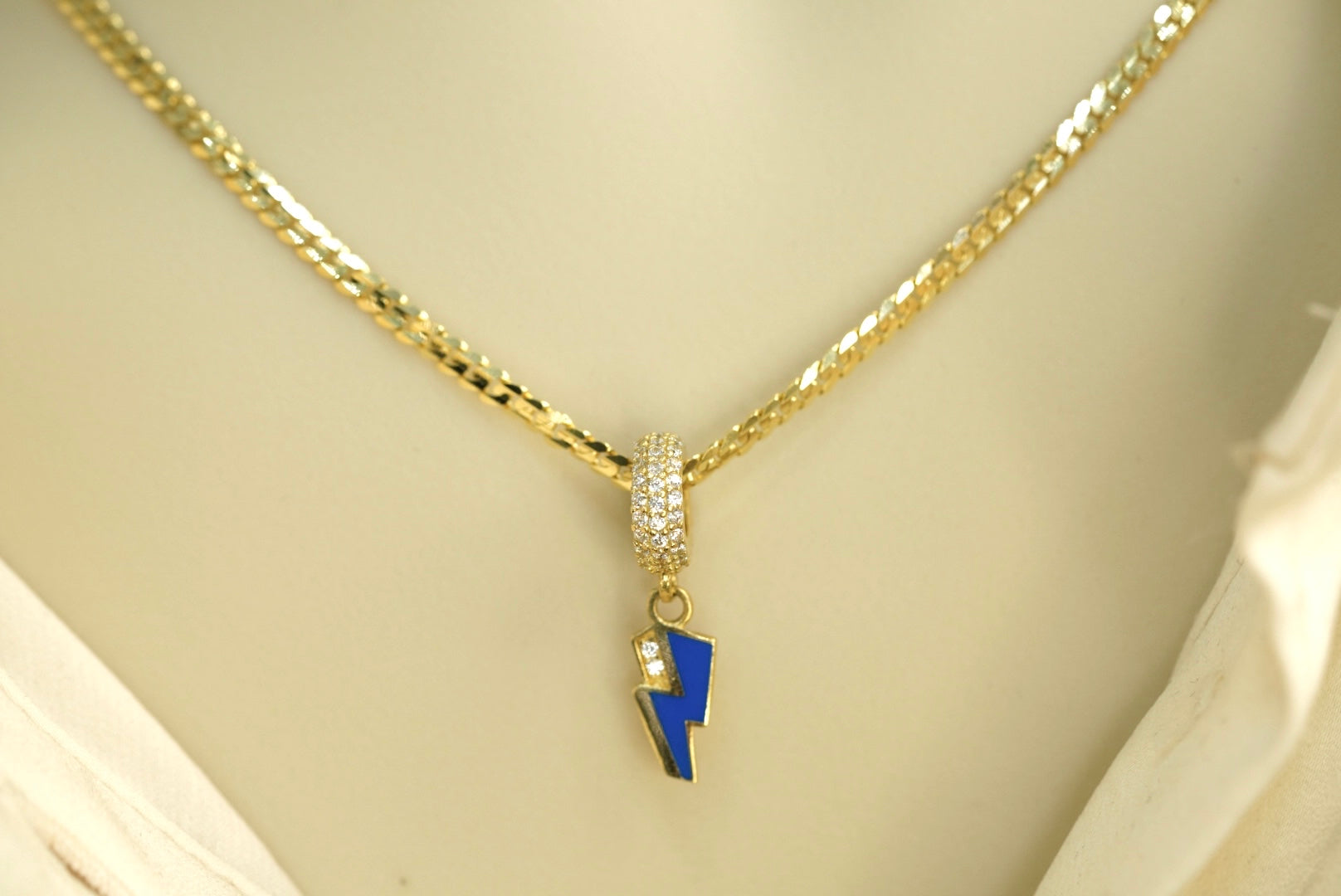 14k Ray Necklace and Pendant