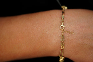 14k Infinity Heart with Clip Bracelet