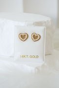 14k Earrings - Lovely Hearts