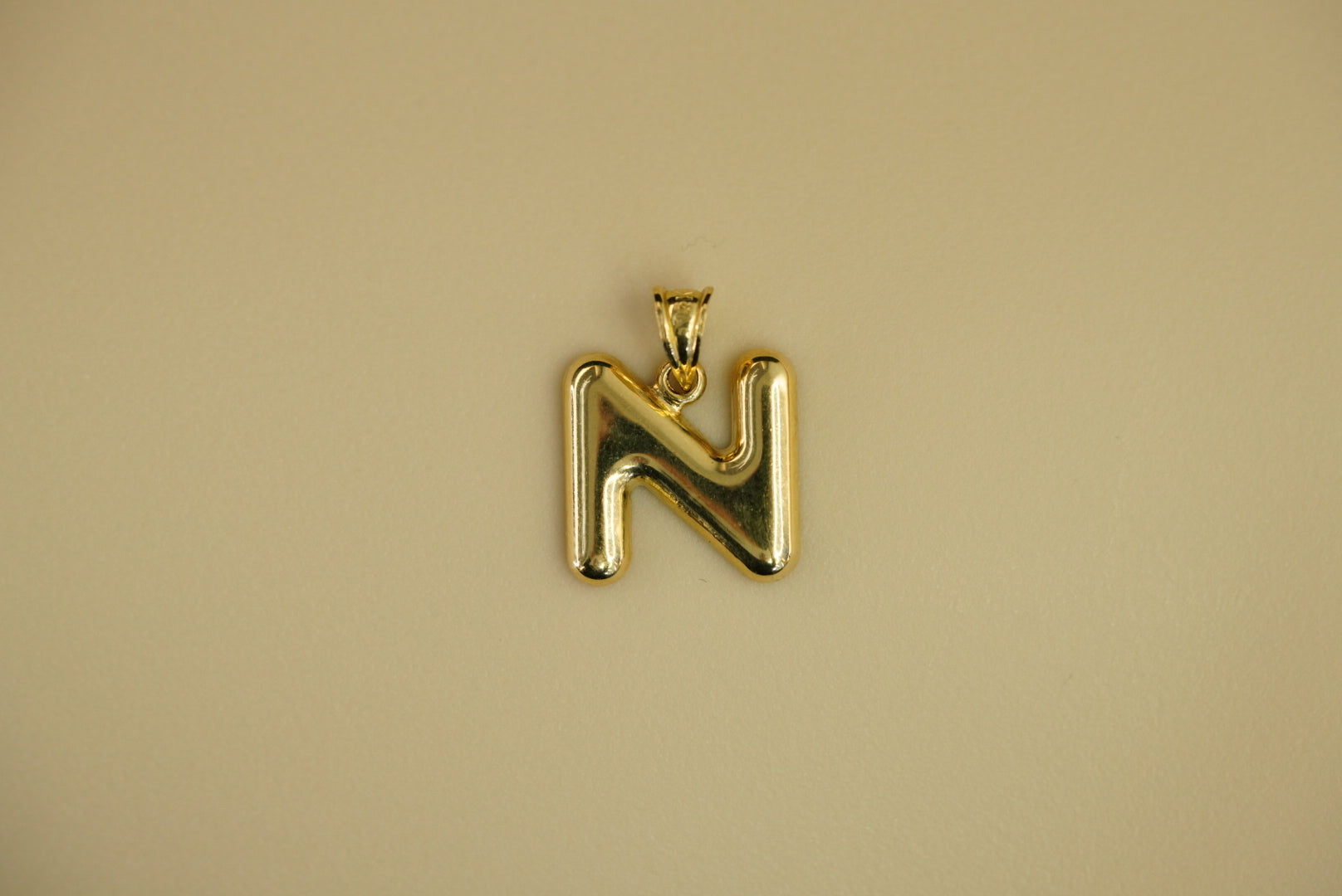 10k Chubby Initial Pendant