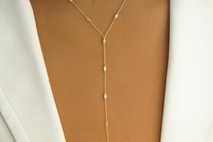 14k Mini Crystals Necklace