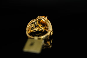 14k Yellow Crystal Ring