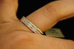 14k Three Golds Band Ring