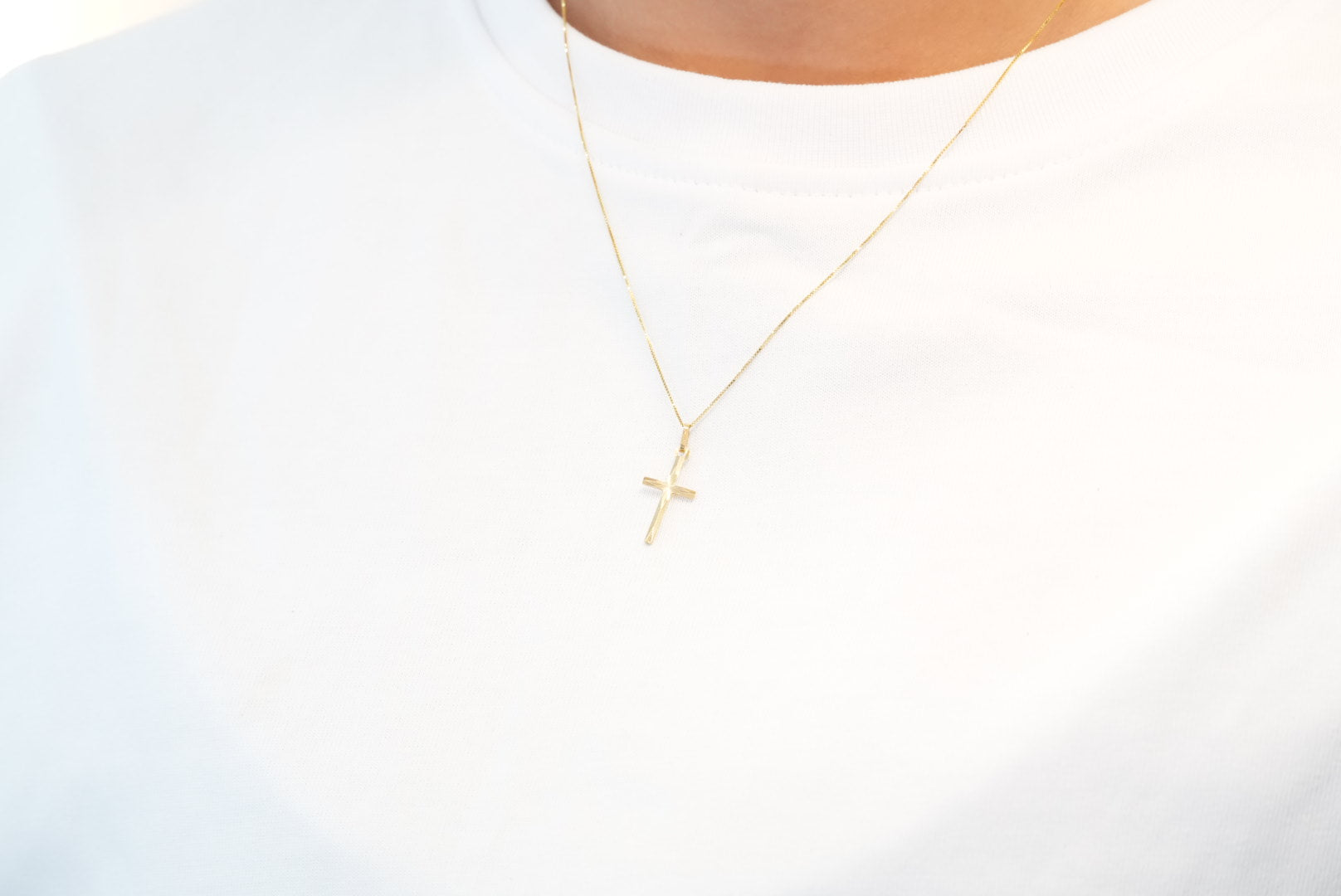 18k Cross Necklace - Faith & Protection