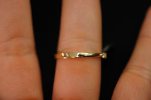 14k Crystal Lines Ring