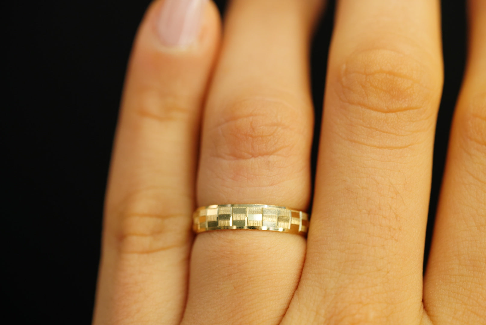 14k Rectangles Design Band Ring