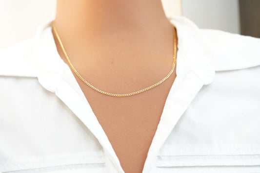 10k Diamond Cut Chain - Delicate & Timeless