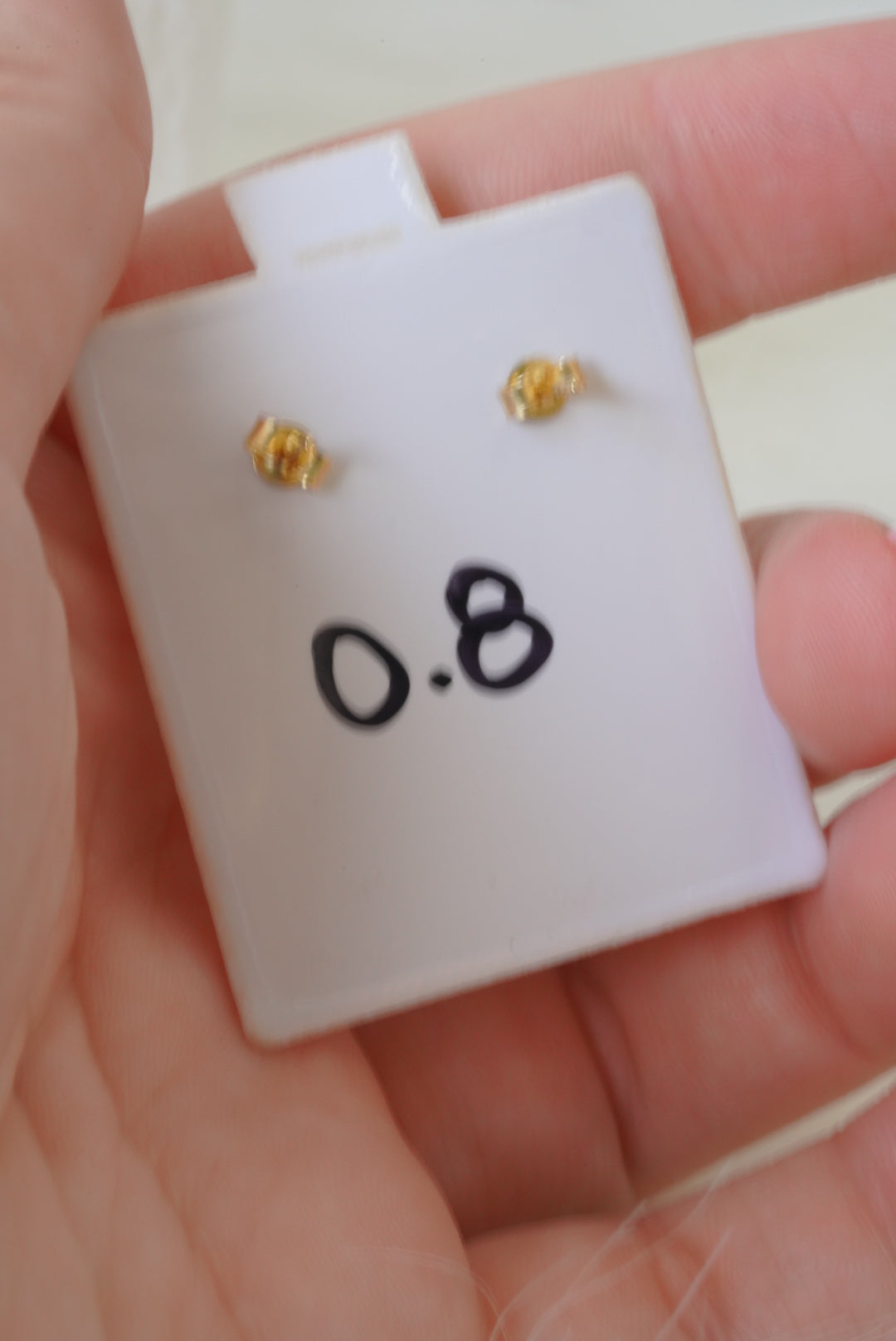 10k Earrings - Green Dot