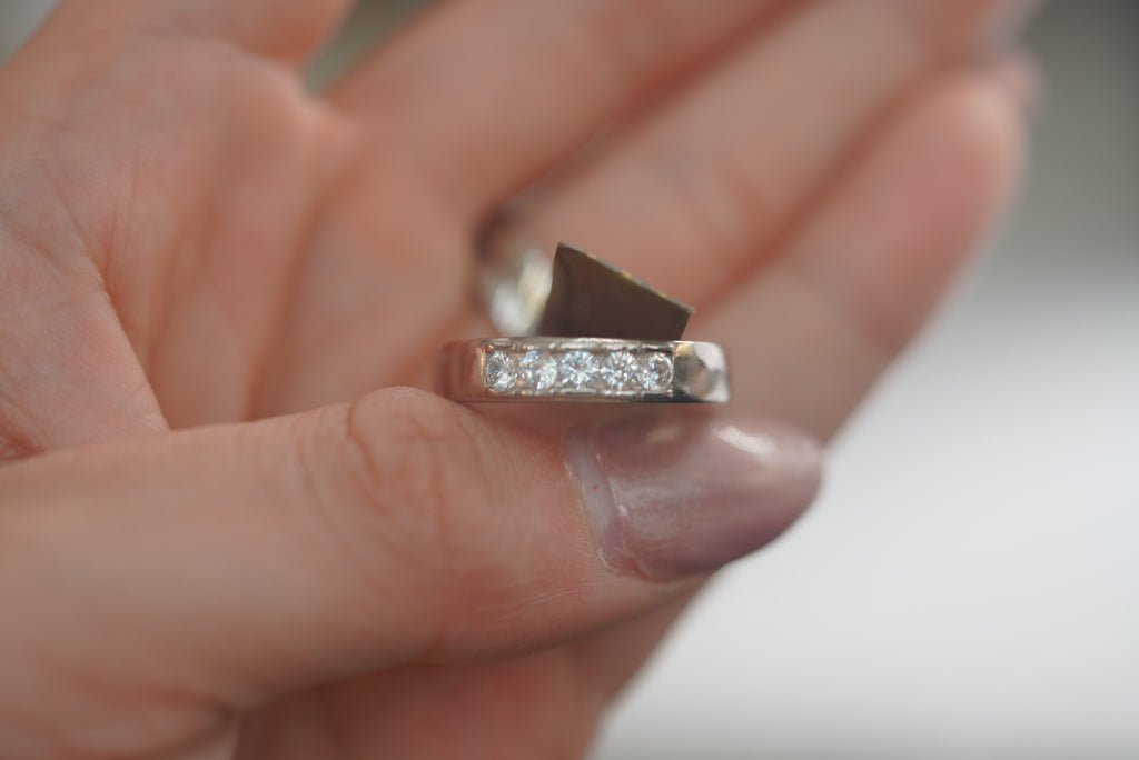 14k Matrimony Rings - White Gold