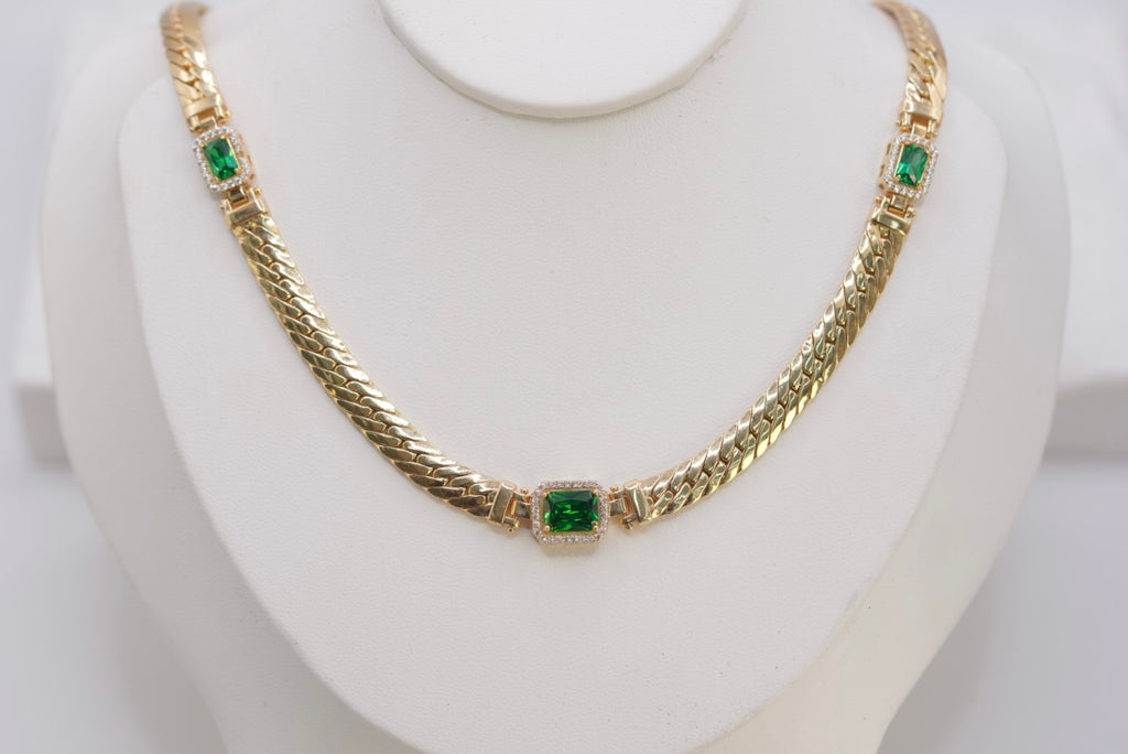 14k Necklace - Green Gold Beauty