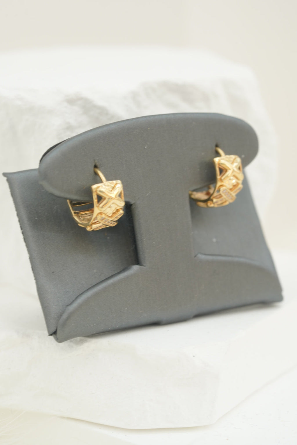 14k Hoops - X Style