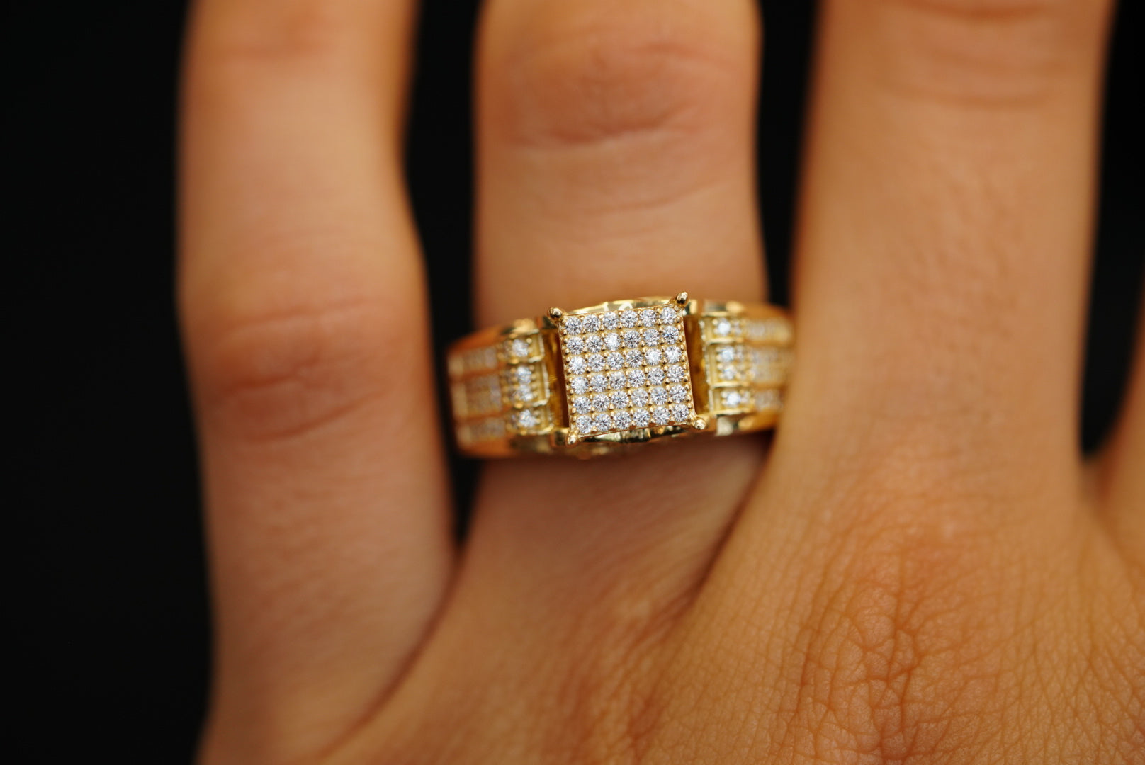 10k Princess Cut Engagement Ring