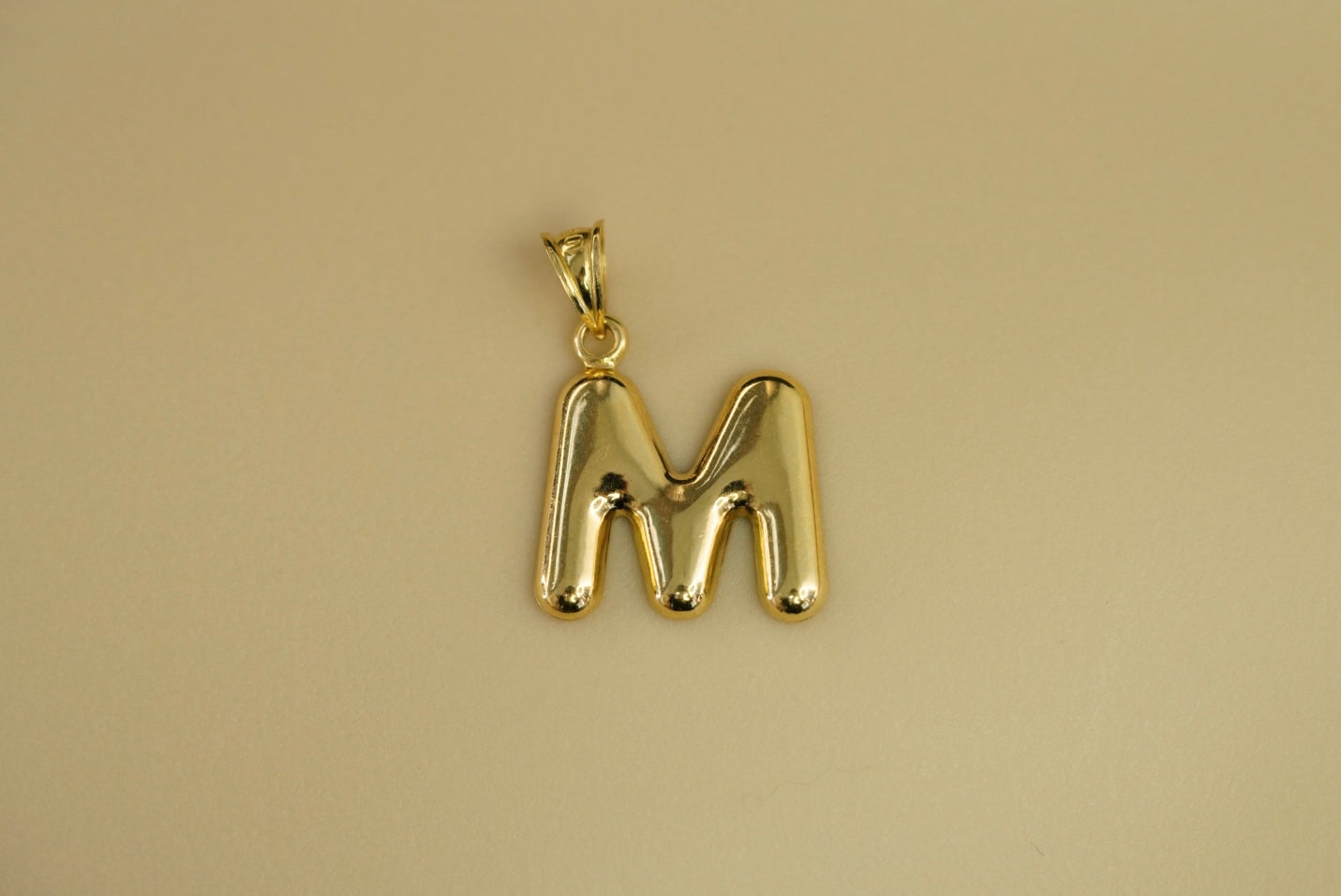 10k Chubby Initial Pendant