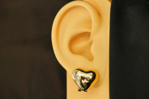 14k Heart Clip Earrings