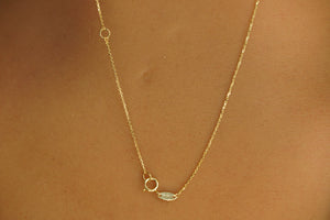 14k Two Hearts Necklace