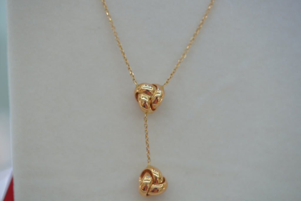 14k Women’s Necklace - Two Knots