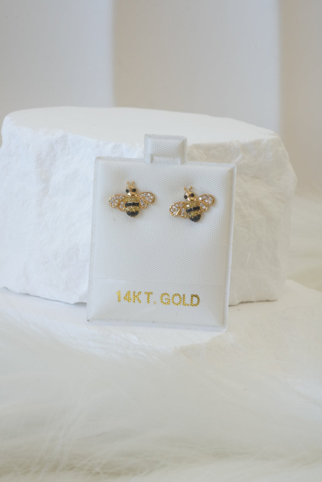 14k Earrings - Honey Bee