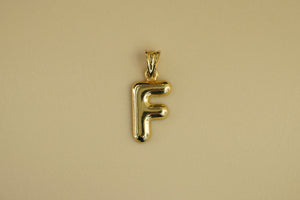 10k Chubby Initial Pendant