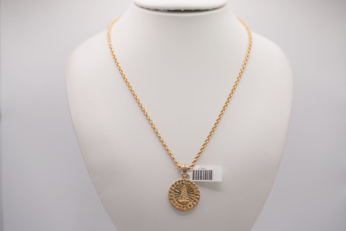 10k Rolo Chain with Pendant - Faithful