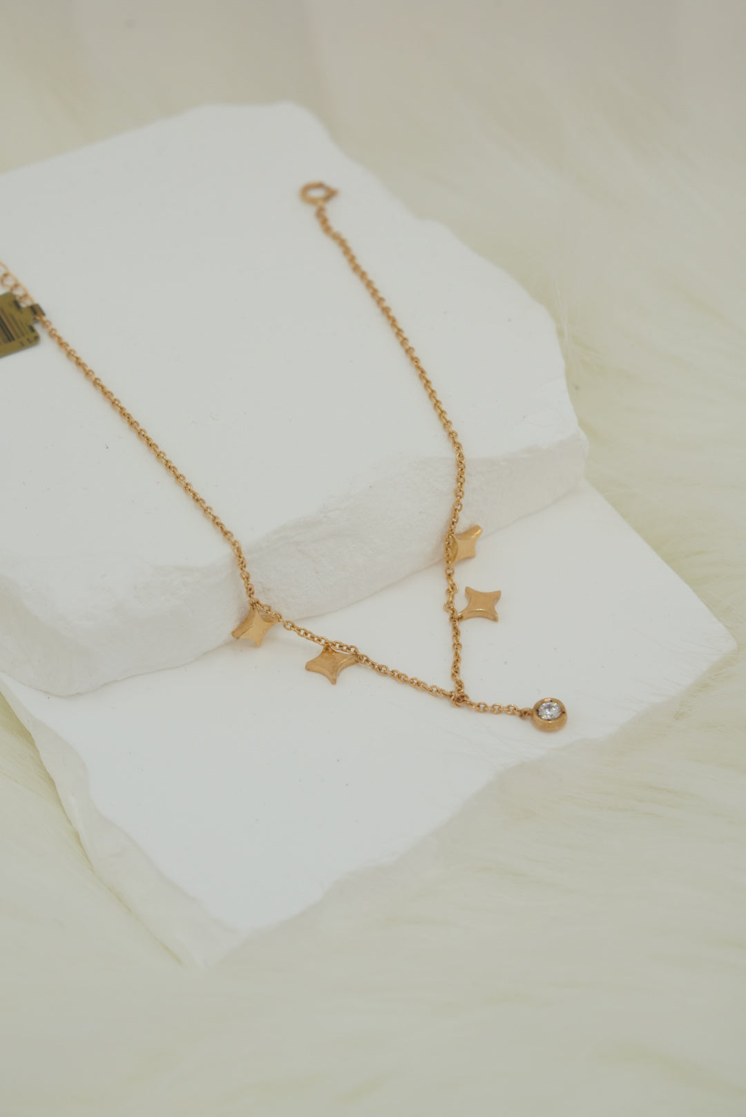 14k Anklet - Shining Stars
