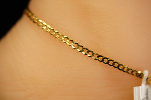 10k Curb Link Anklet