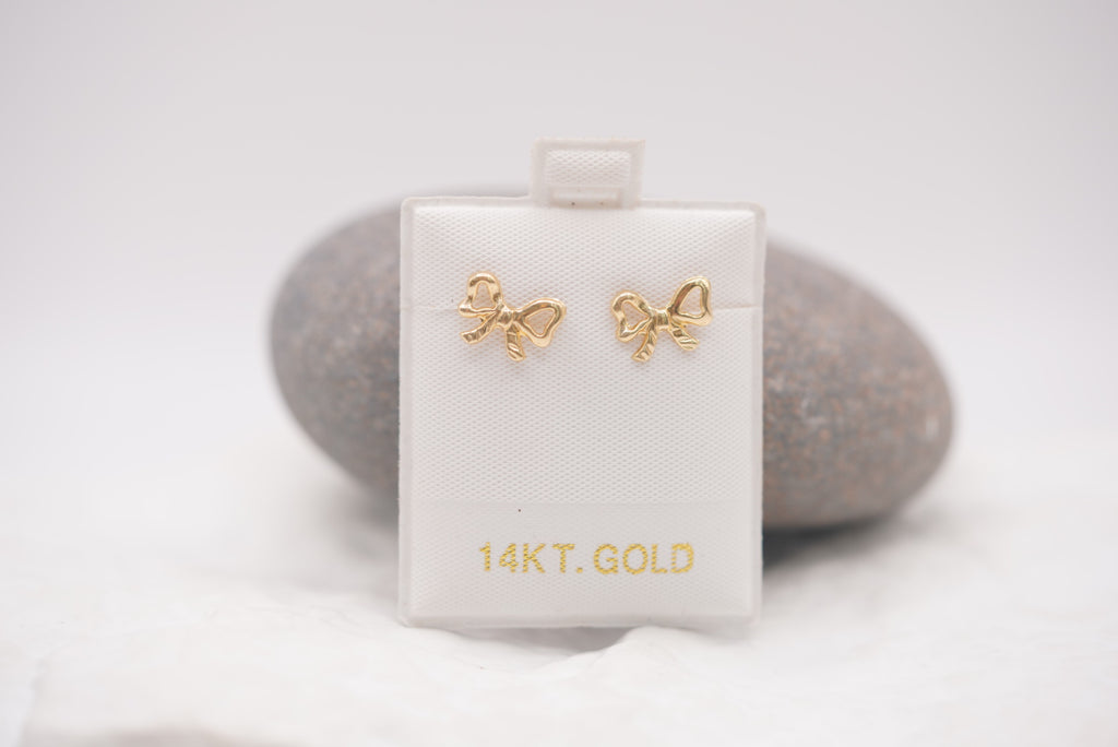 14k Earrings - Tiny Bows