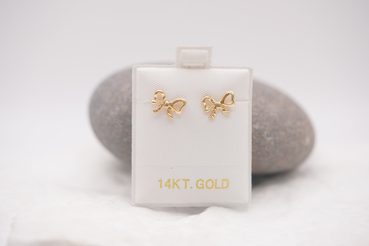 14k Earrings - Tiny Bows