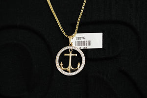 14k Anchor Pendant with Chain