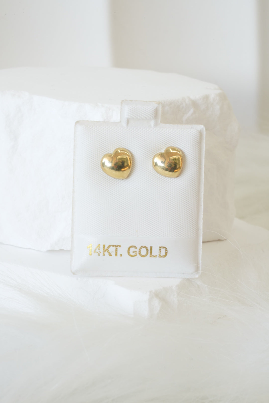14k Earrings - Puffy Hearts