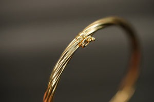 14k Twist Bangle Bracelet