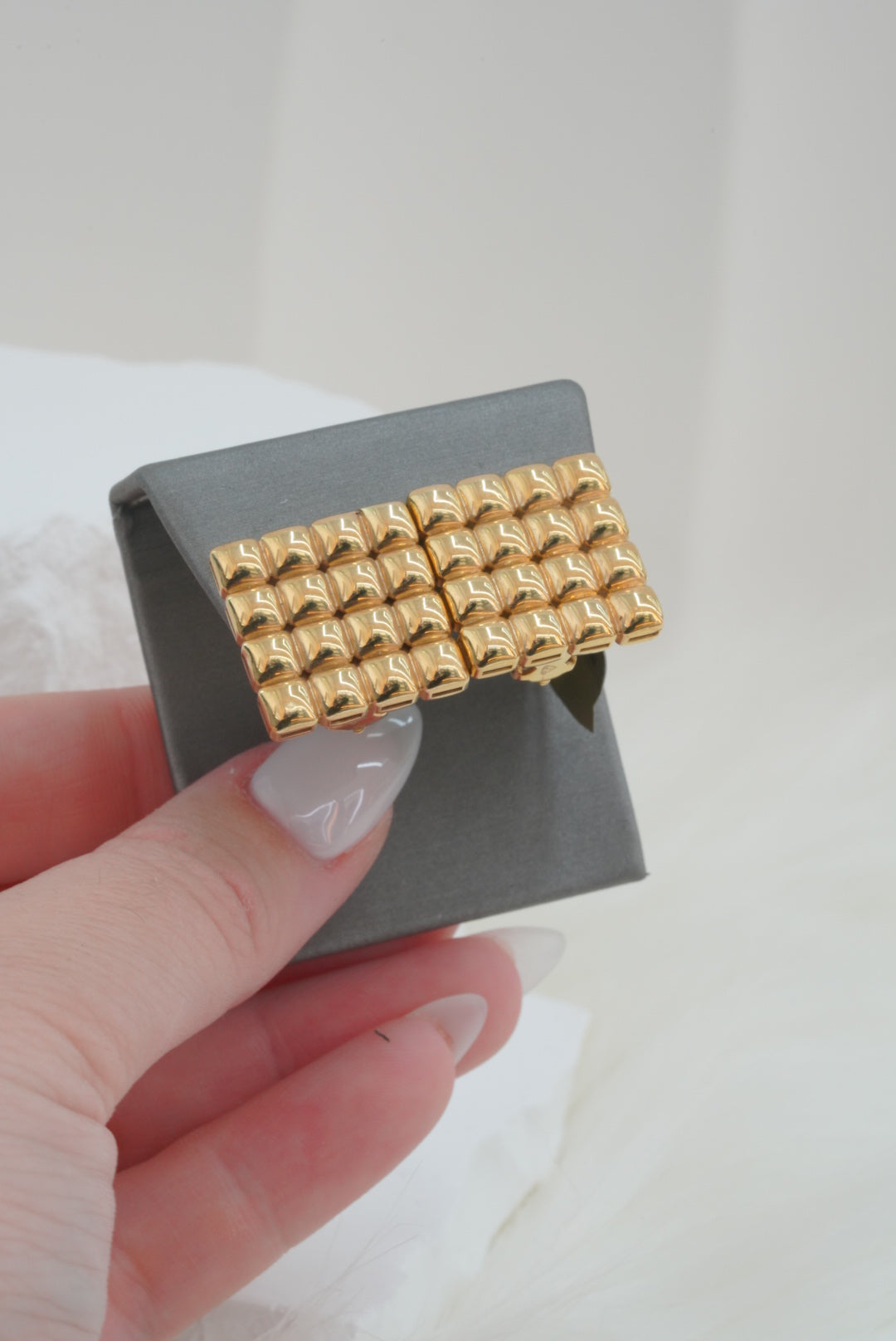 14k  Earrings - Dotted Squares