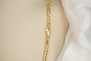 10k Set or Single Diamond Cut Chain and Virgin Pendant Solid