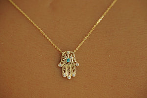 14k Hand Necklace