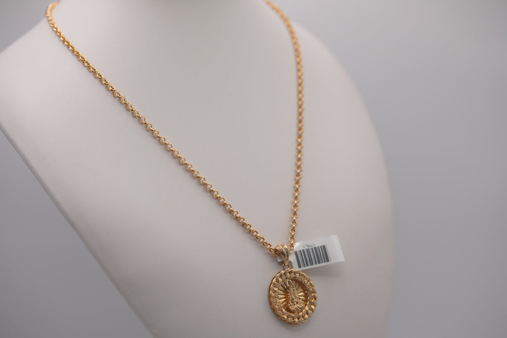 10k Rolo Chain with Pendant - Faithful