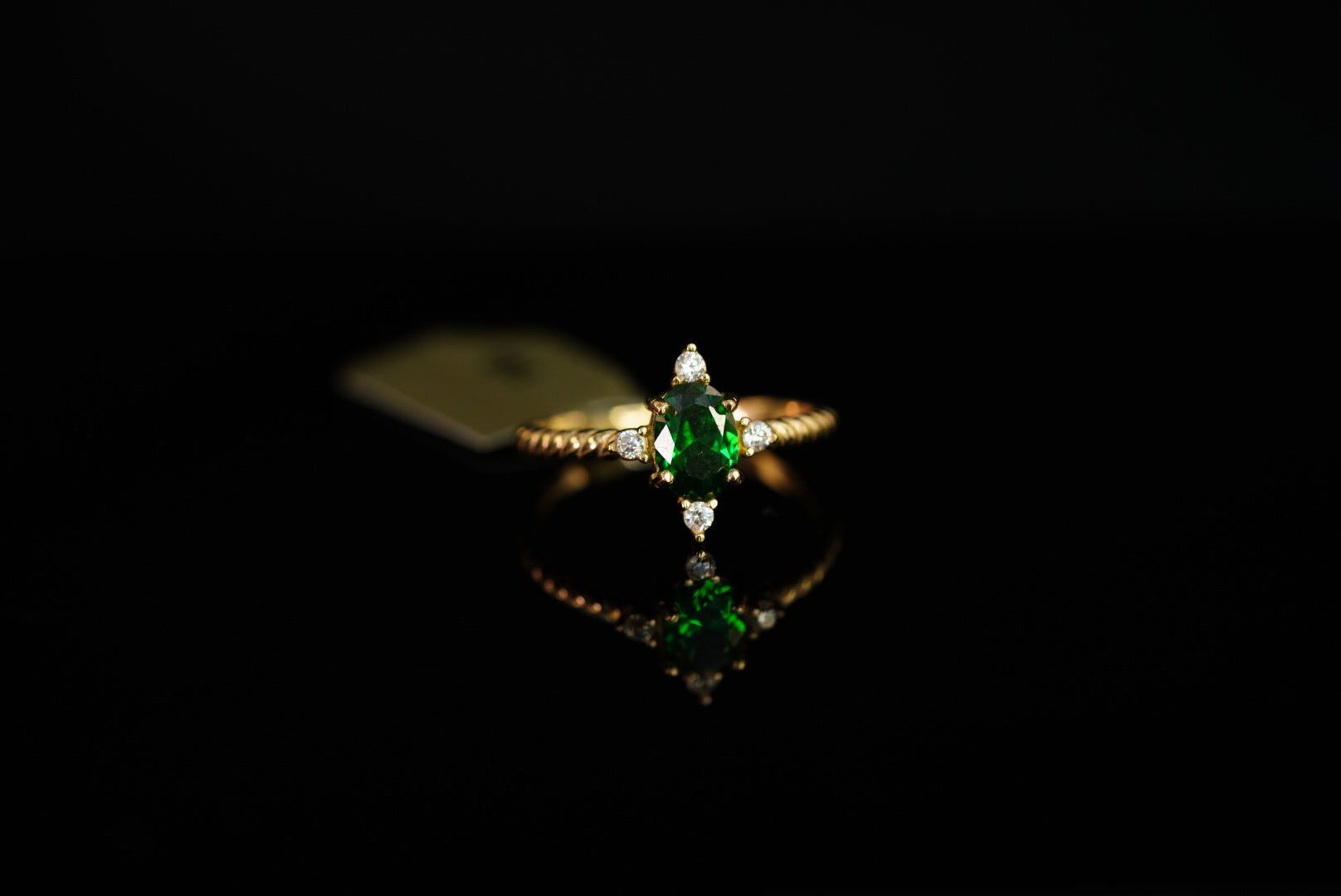 14k Green Stone Ring