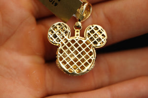 14k Mouse with Crystal Pendant