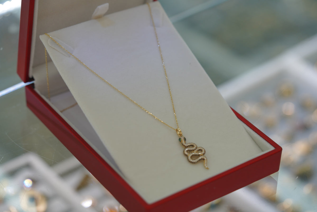 14k Women’s Necklace - Slytherin