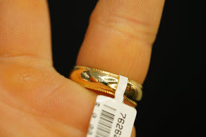 14k Band with Border Ring