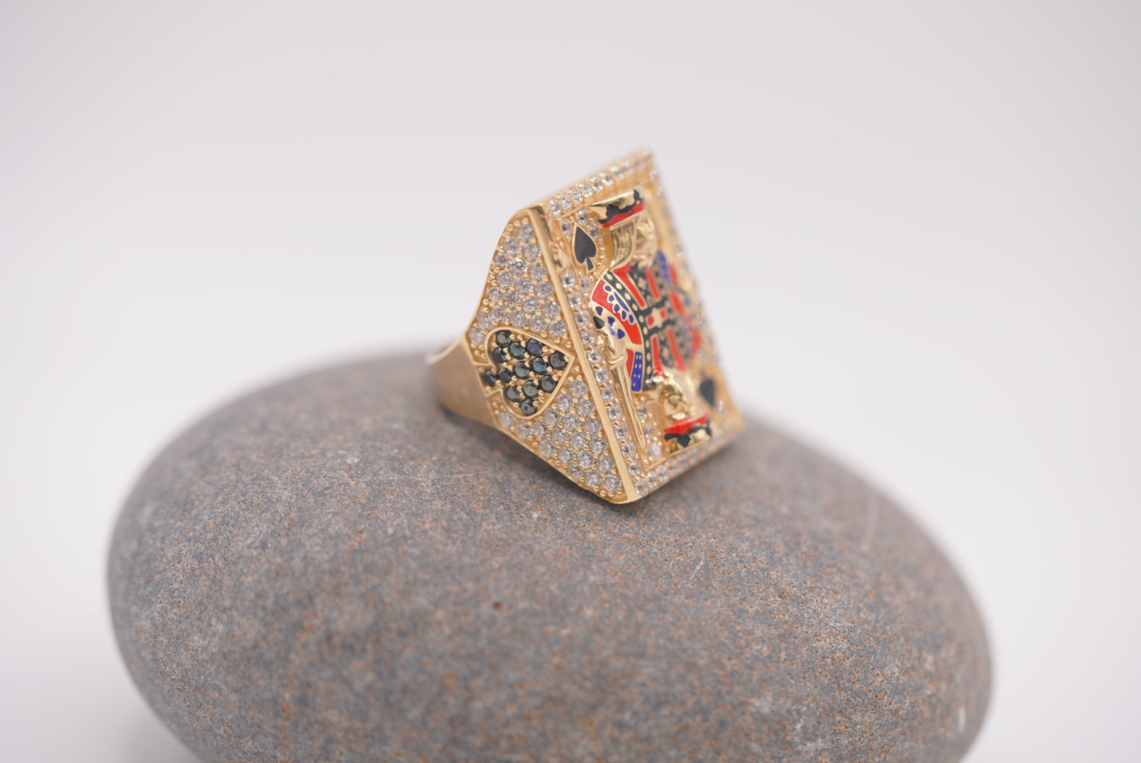 14k Ring - King Of Spades