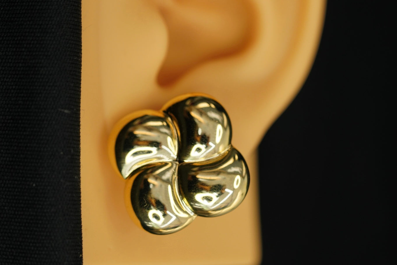 14k Flower Clip Earrings