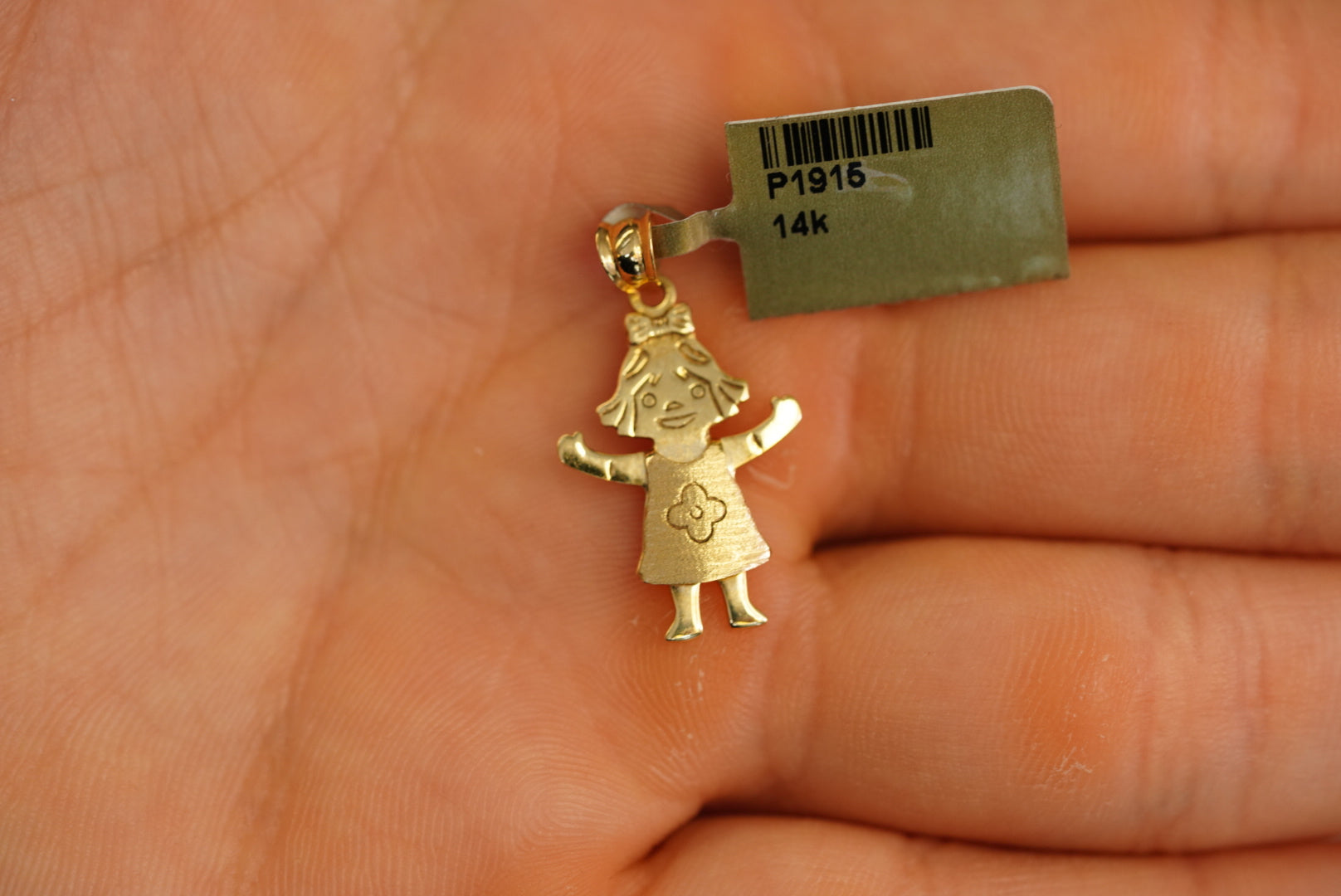 14k Girl Pendant