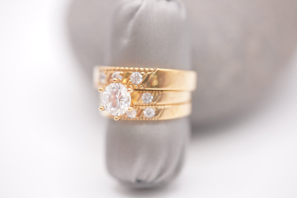 10k Wedding Rings - Shiny Love