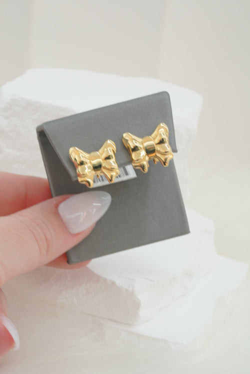 10k Earrings - Bold Bow