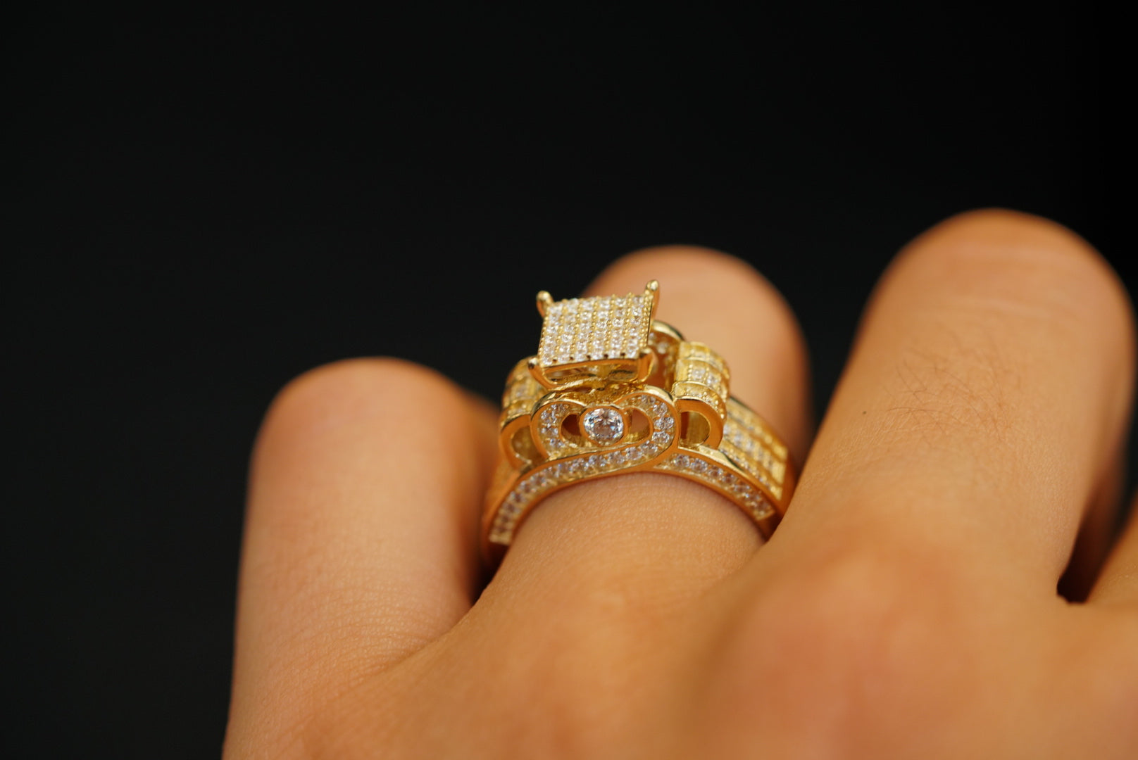 10k Princess Cut Engagement Ring