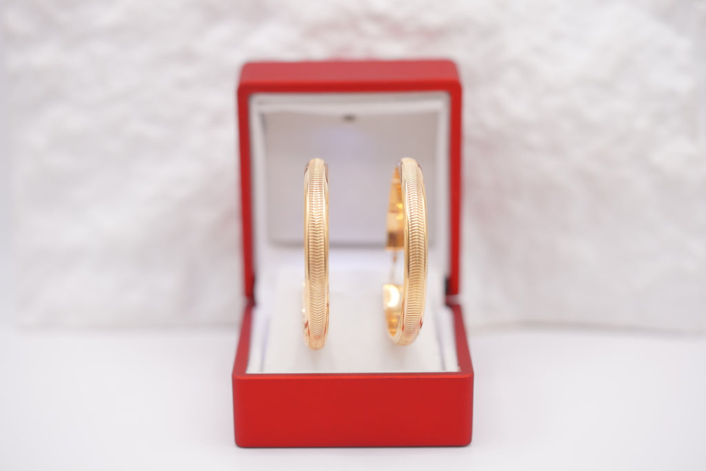 14k Hoop Earrings - Grace Circle