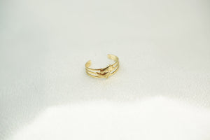 14k Open Cuff Feet Ring