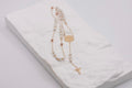 14k Women’s Rosary - Pearl & Faith