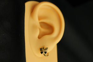 14k Butterfly Huggies