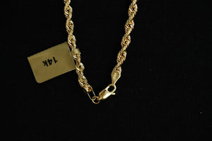 14k Round Photo Pendant with Rope Chain